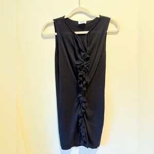 Moschino Sleeveless Black Ruffle Bodycon Mini Dress size Small (approx)